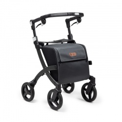 Rollz Flex 2.0 Matte Black Rollator with Classic Brake